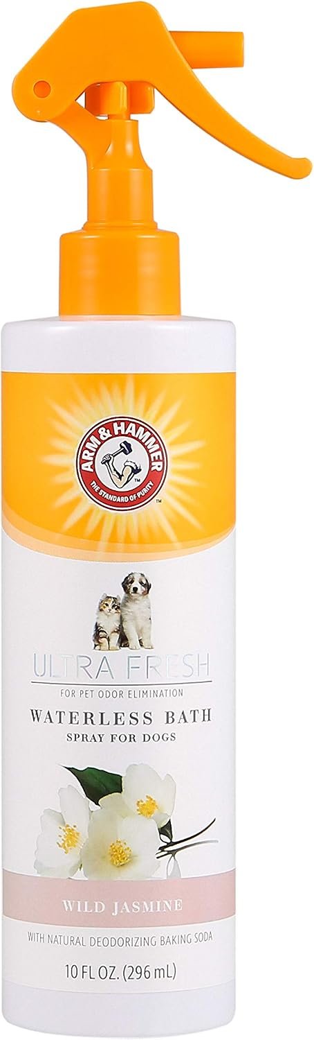 Arm & Hammer Ultra Fresh Waterless Dog Bath Spray, White Jasmine, 10 Fl Oz
