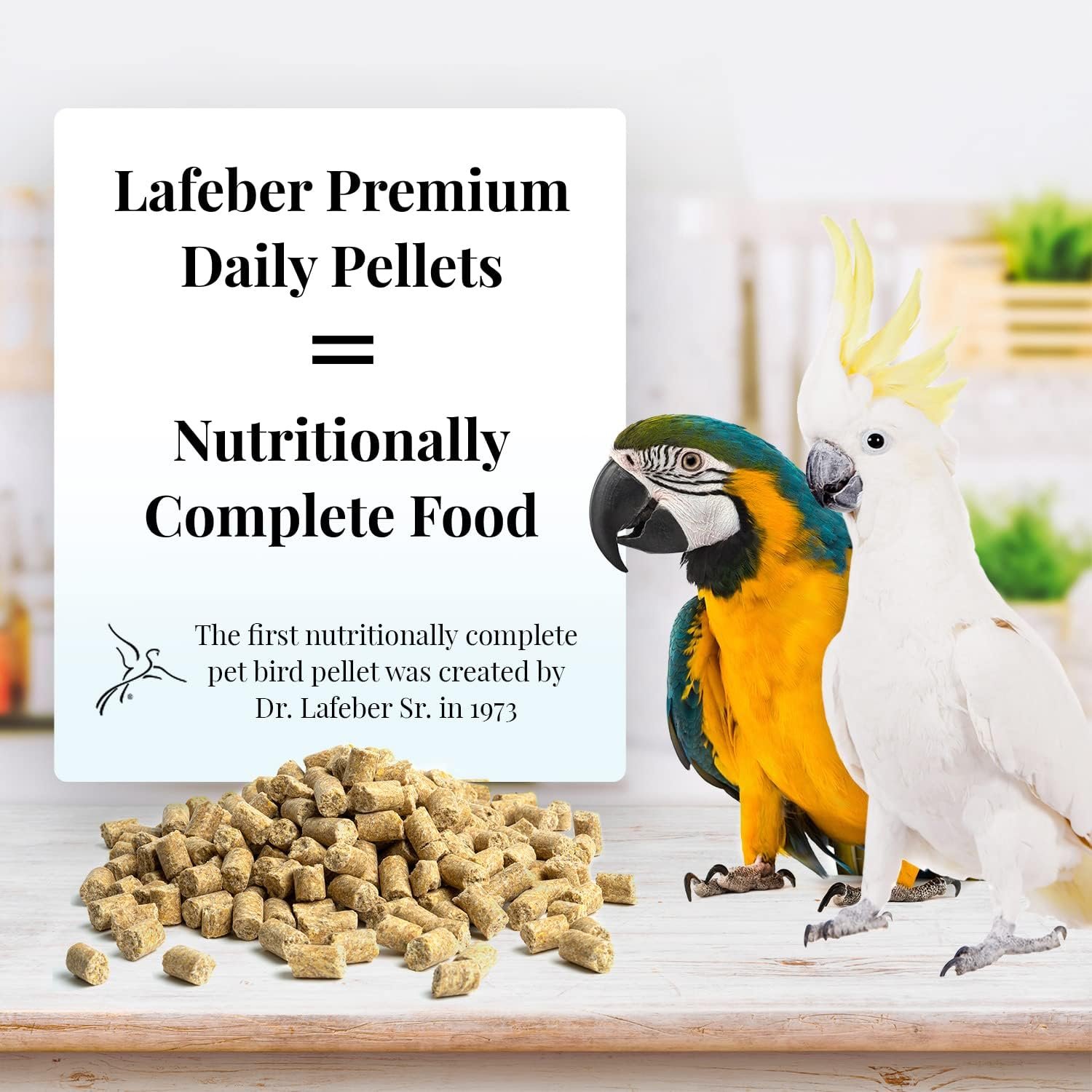 LAFEBER’S Premium Daily Diet Pellets, for Macaws and Cockatoos, 5 lb | NUTRITIONALLY COMPLETE MACAW AND COCKATOO FOOD: formulated by top avian veterinarians and avian nutritionists