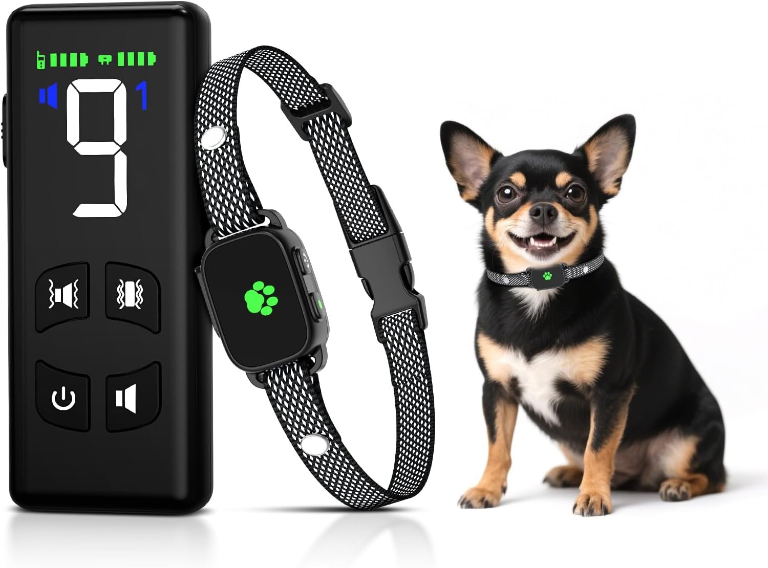No Shock Dog Training Collar with Remote 2600Ft, Ultra-Small Training Collar with Beep and Vibration Only, Safe Training for Small Dogs 5-15lbs & Medium Dogs, Waterproof- No Prongs