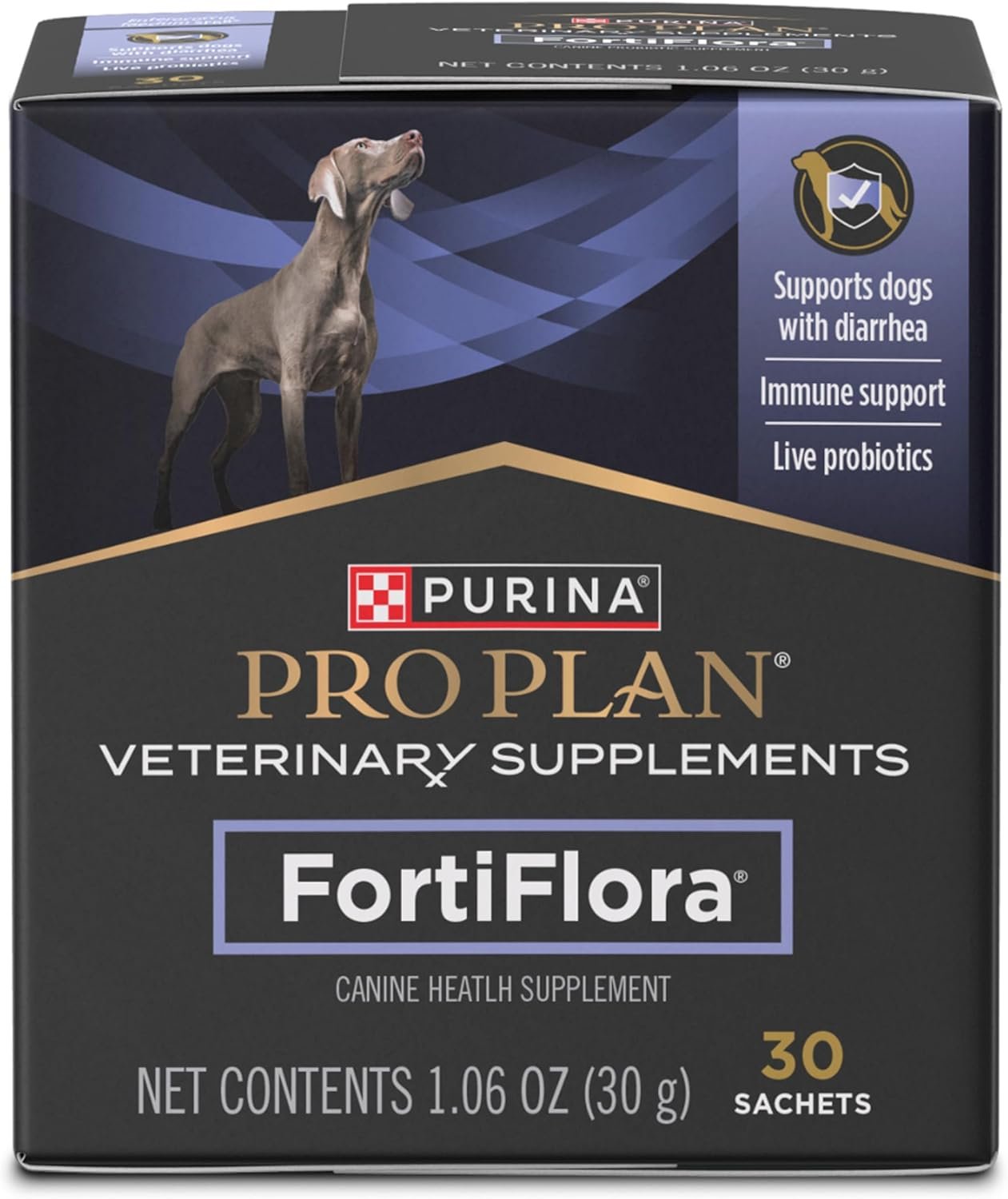 Purina Pro Plan Veterinary Supplements FortiFlora Probiotic Powder for Dogs, Daily Support for Digestive and Immune Health and Occasional Diarrhea