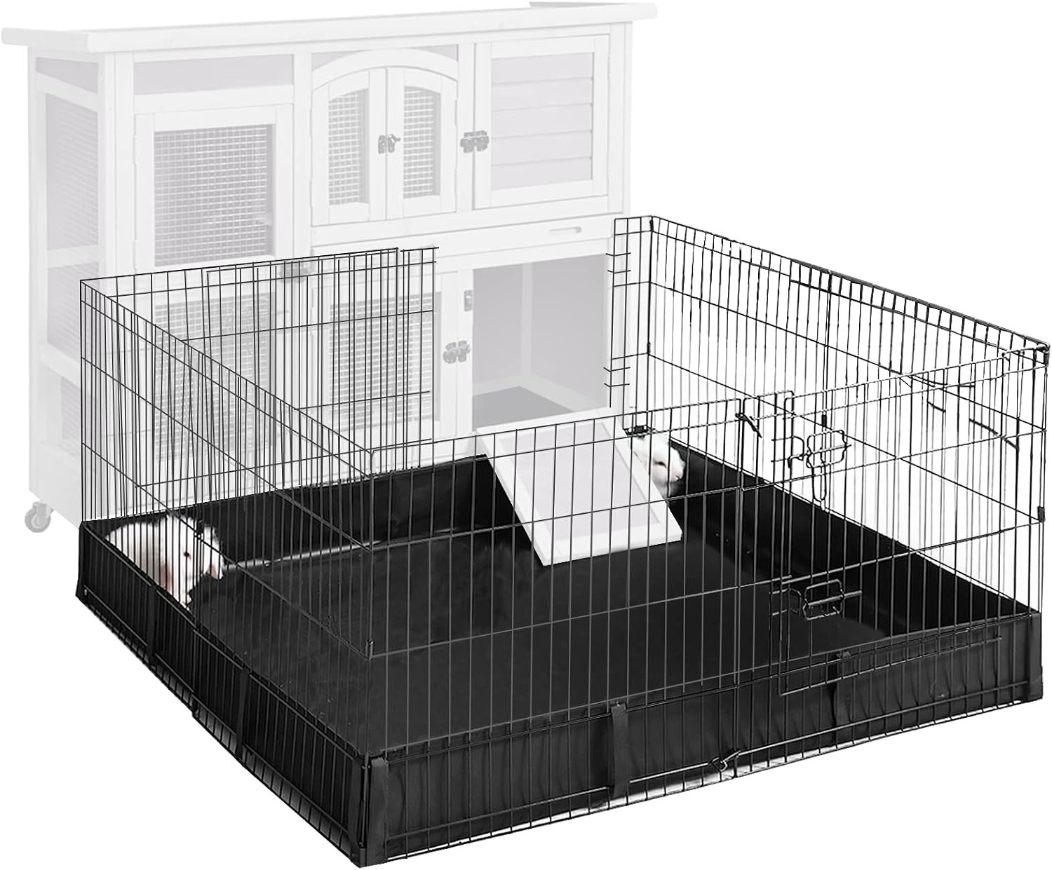 Aivituvin Pet Playpen Guinea Pig Cage Small Animal Rabbit Exercise Pen with Waterproof Floor Liner – Extension Playpen ONLY