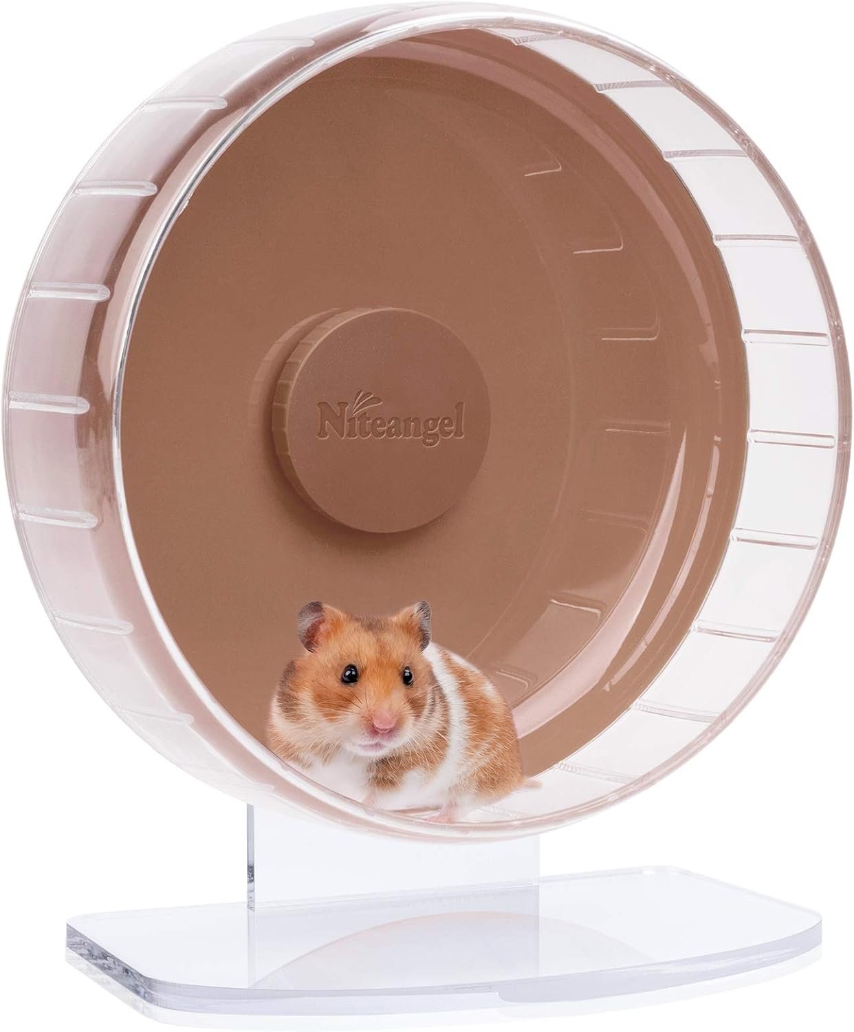 Niteangel Super-Silent Hamster Exercise Wheels: Quiet 10 inch Running Wheel | Can 10.6-13.4″ Adjustable Height – No Bend Back Spinner Running for Dwarf Syrian Hamster Gerbils Mice Or Other Small Animal