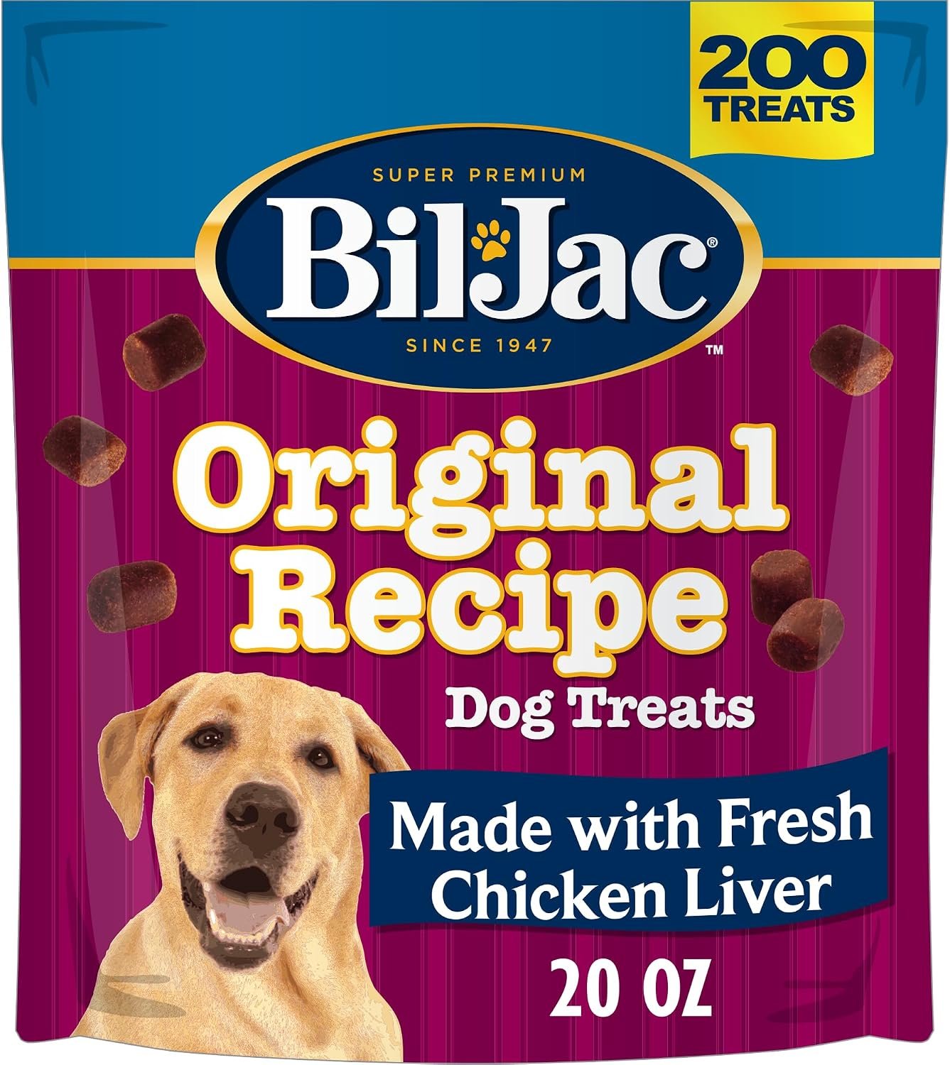 Bil-Jac Original Recipe Soft Dog Treats with Chicken Liver | 20 oz | Soft & Easy-to-Chew Treats Made with Fresh Chicken Liver & Chicken, Perfect for Training, Rewarding & Showing Your Love