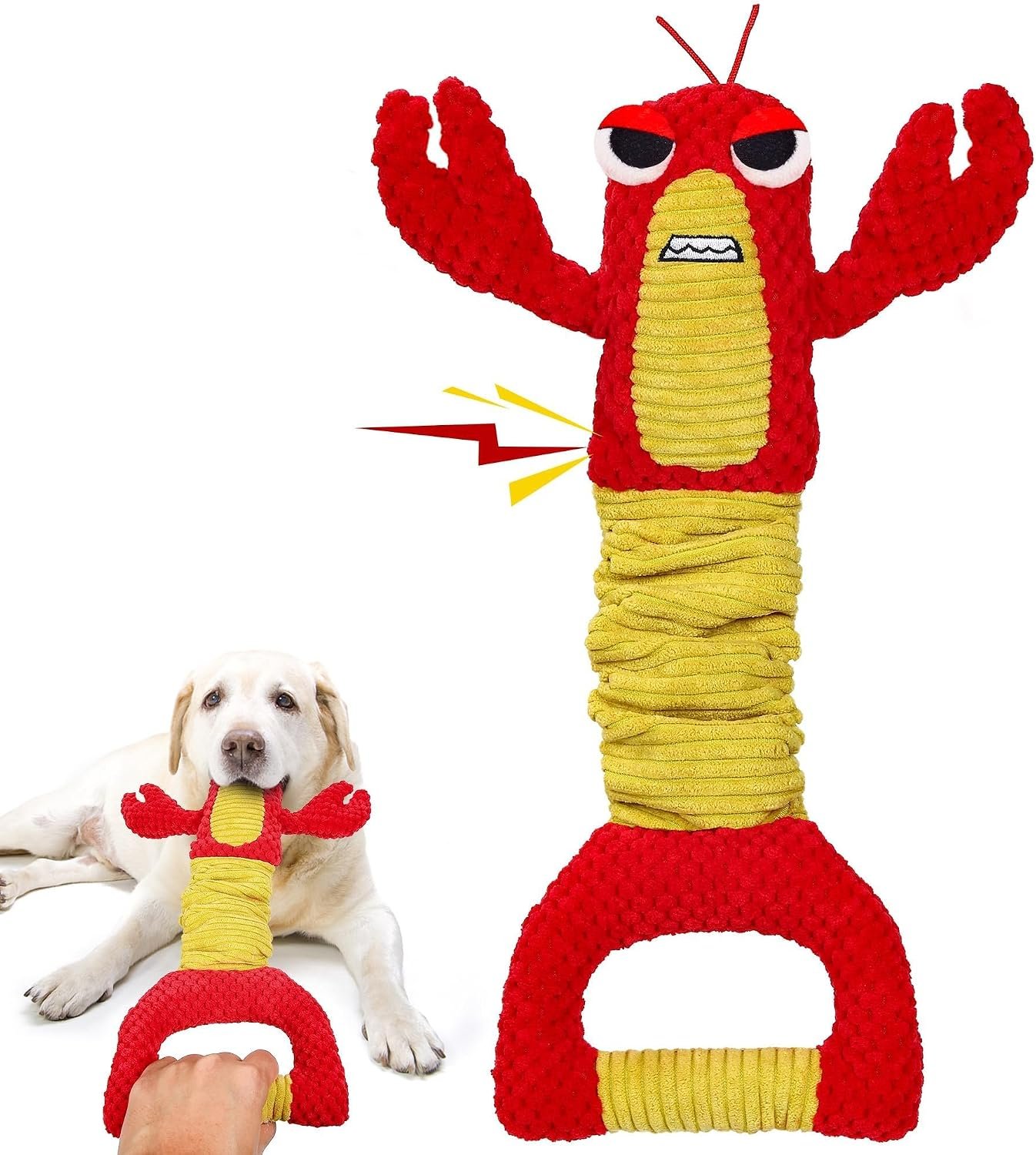 IOKHEIRA Dog Toys for Aggressive Chewers – Christmas Dog Toys Gifts for Large Dogs, Tough Durable Indestructible Dog Toys, Big Dog Chew Toys and Large Breeds, Lamb chop Dog Toy(Red)