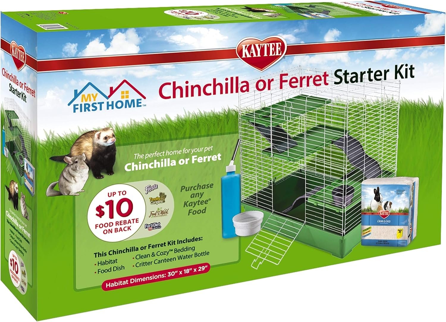 Kaytee My First Home Starter Kit Habitat for Pet Ferrets or Chinchillas