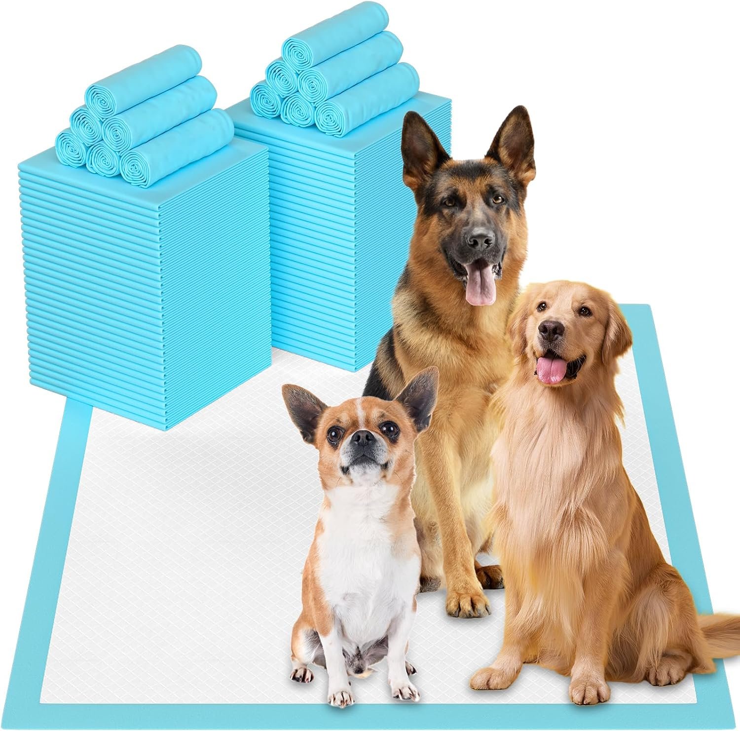 Puppy Pads for Dogs 32″x36″ 60 Count, Thicken Disposable Pet Pee Pads | Extra Large & Non-Slip, Leak-Proof Incontinence Underpads, Super Absorbent & Quick-Dry, Jumbo Potty Pad for Cats Rabbits