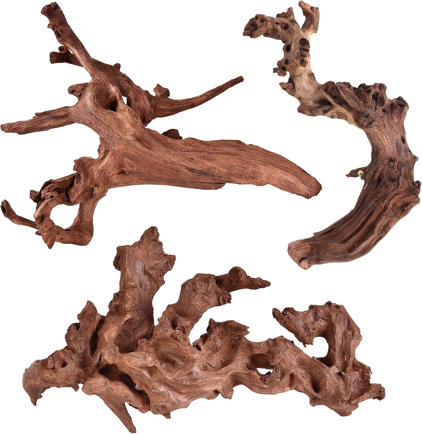 majoywoo Natural Driftwood for Aquarium Decor Fish Tank Decor Reptile Decor | Assorted Driftwood Branch, Natural Driftwood for Aquascaping and Reptile Decor