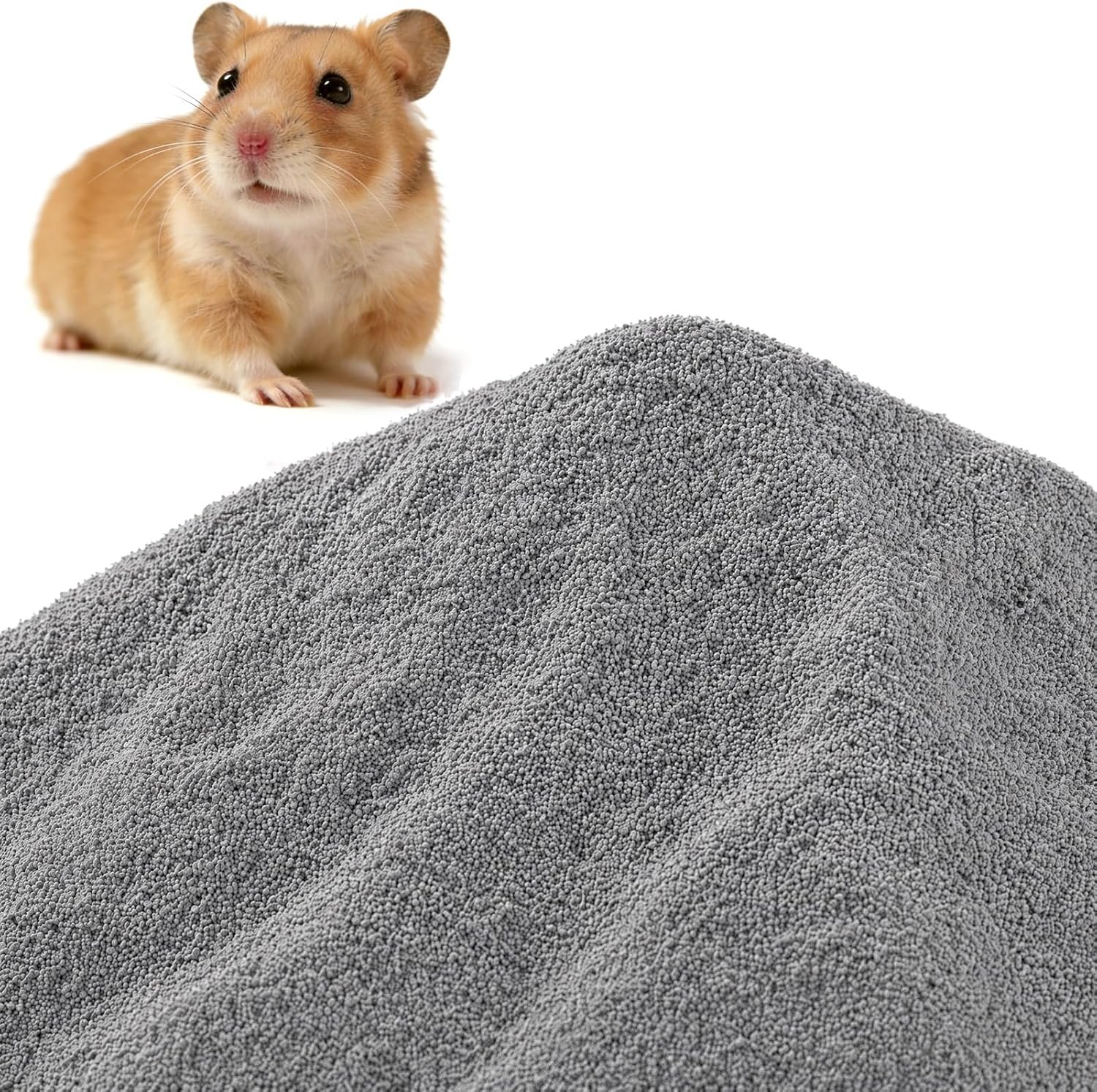 Hamster Sand Bath – Odor-Control Bathing Sand Low Dust Sodium-Based Mineral Litter with Non-Stick, Long-Lasting Odor Absorption, Dual-Use Potty Litter for Hamster, gerbils, chinchillas, and mice