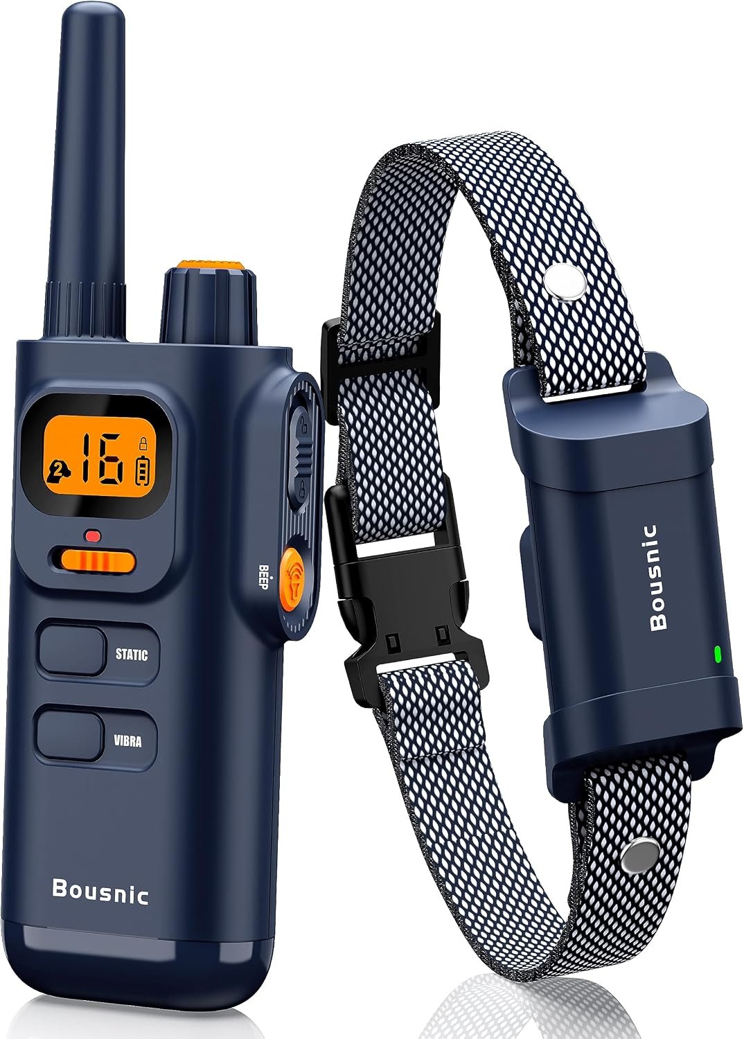 Bousnic Dog Shock Collar with Remote – [New Edition] 4000FT Dog Training Collar for Large Medium Small Dogs (8-120lbs) Rechargeable E Collar with Beep, Vibration, Safe Shock