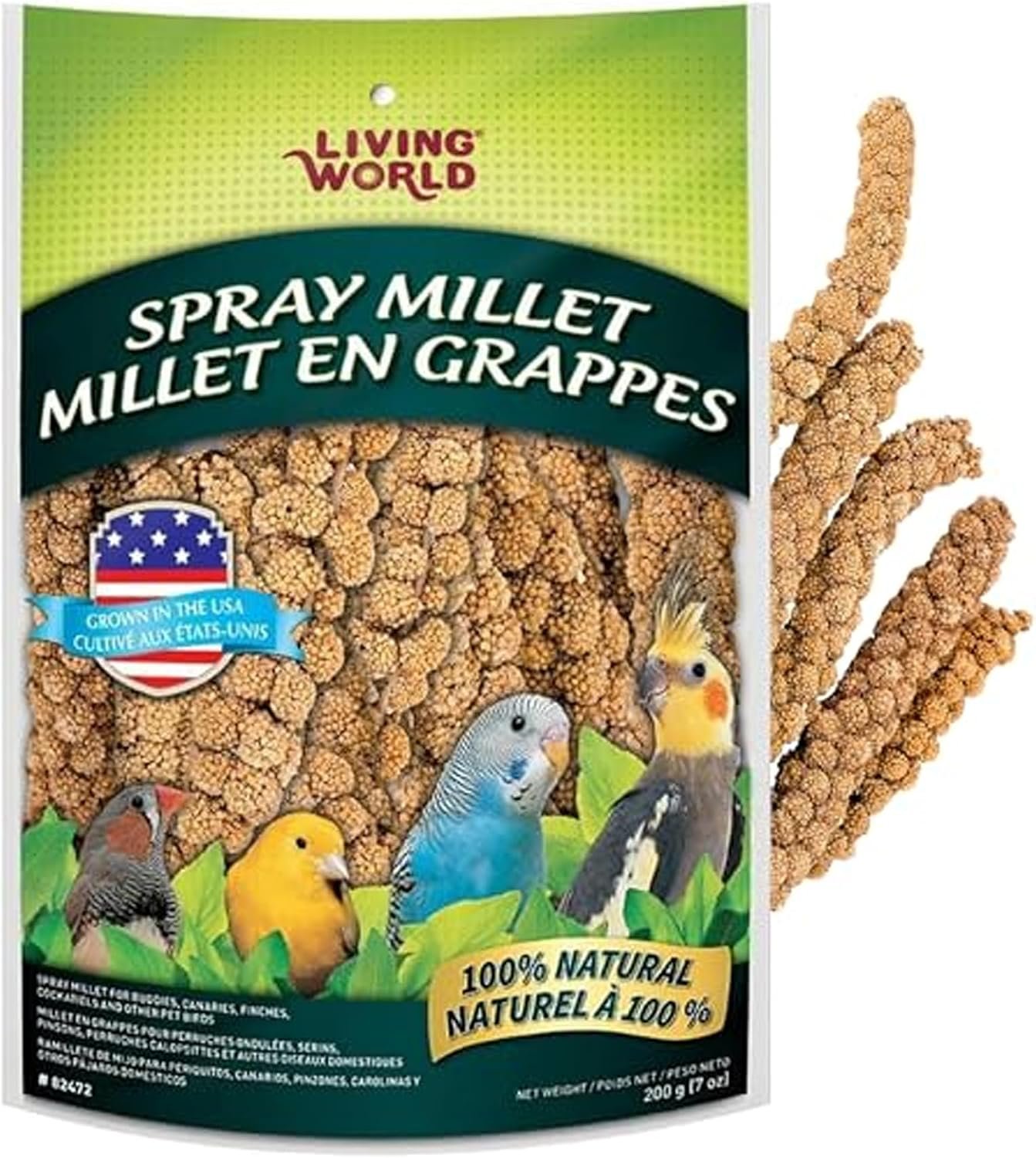 Living World – Millet Spray for Birds, 7 Oz