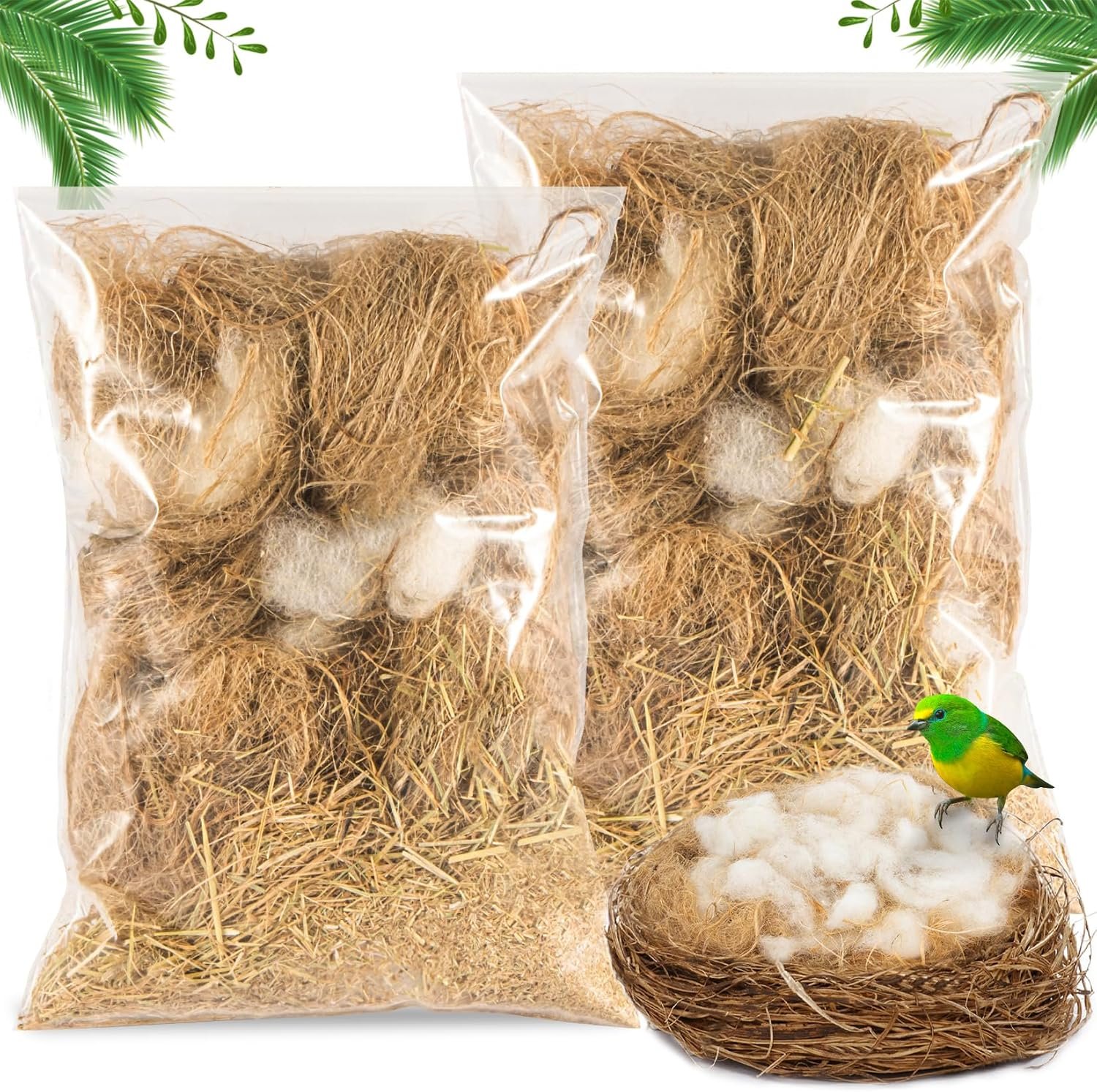 Sukh Bird Nesting Material – Bird Nest Bedding for Hummingbird Finch