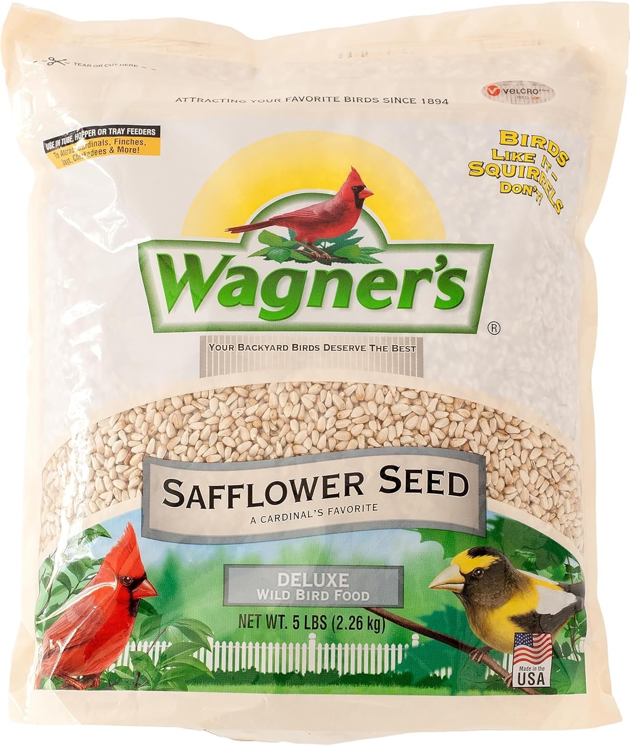 Wagner’s 57075 Safflower Seed Wild Bird Food, 5 Pound (Pack of 1)