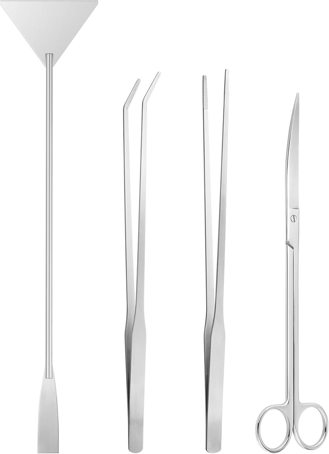 Ohtomber 4PCS Aquascape Tool Aquarium Kit with Tweezers Scissors Scraper