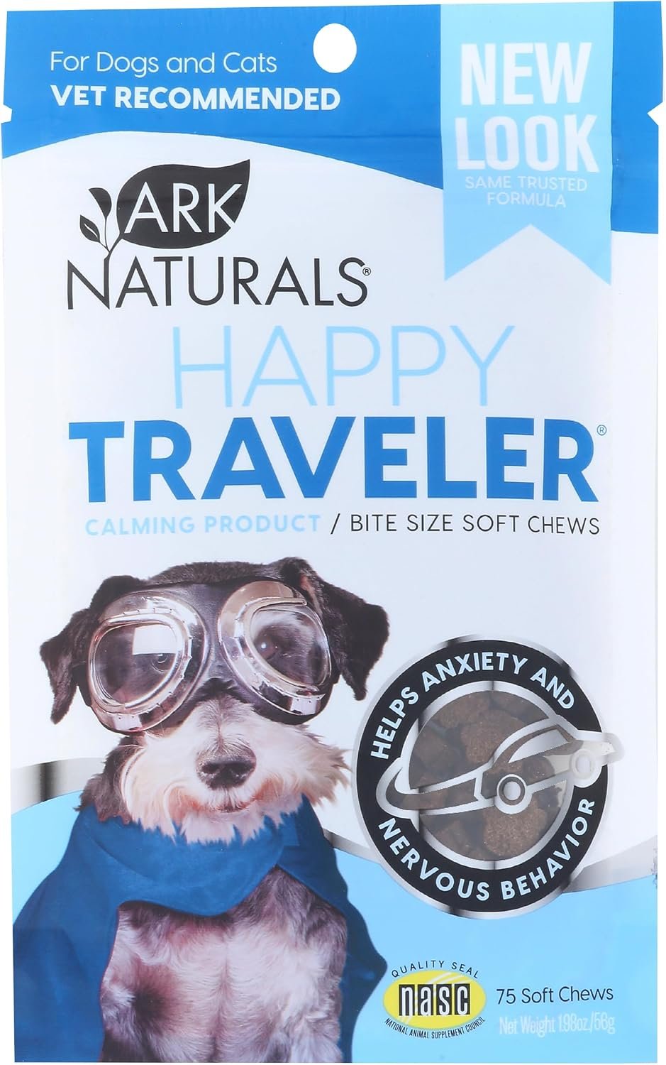Ark Naturals Happy Traveler Calming Soft Chews for Dogs and Cats