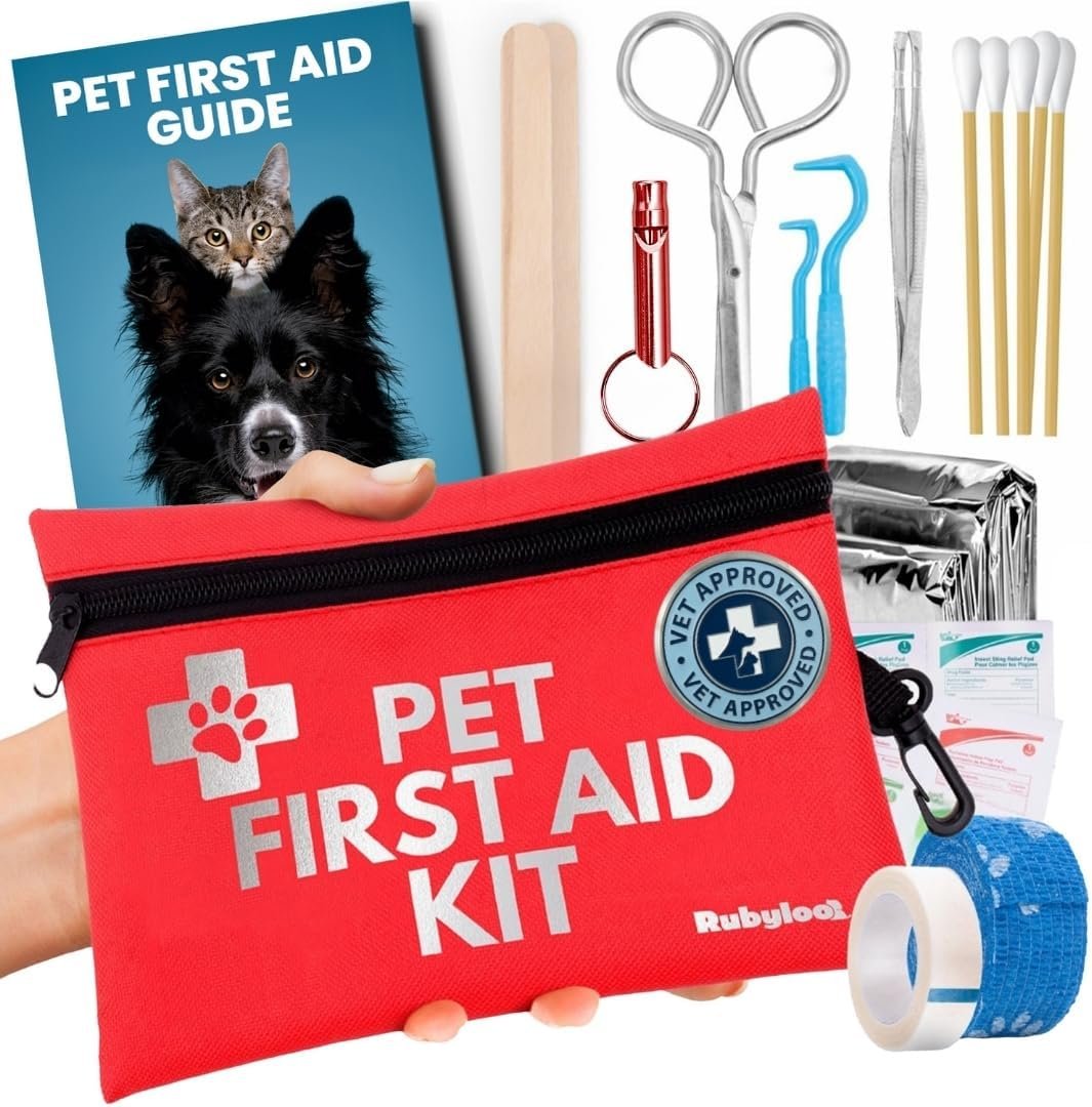 Dog First Aid Kit – Vet-Approved Emergency Kit for Dogs & Cats – Travel